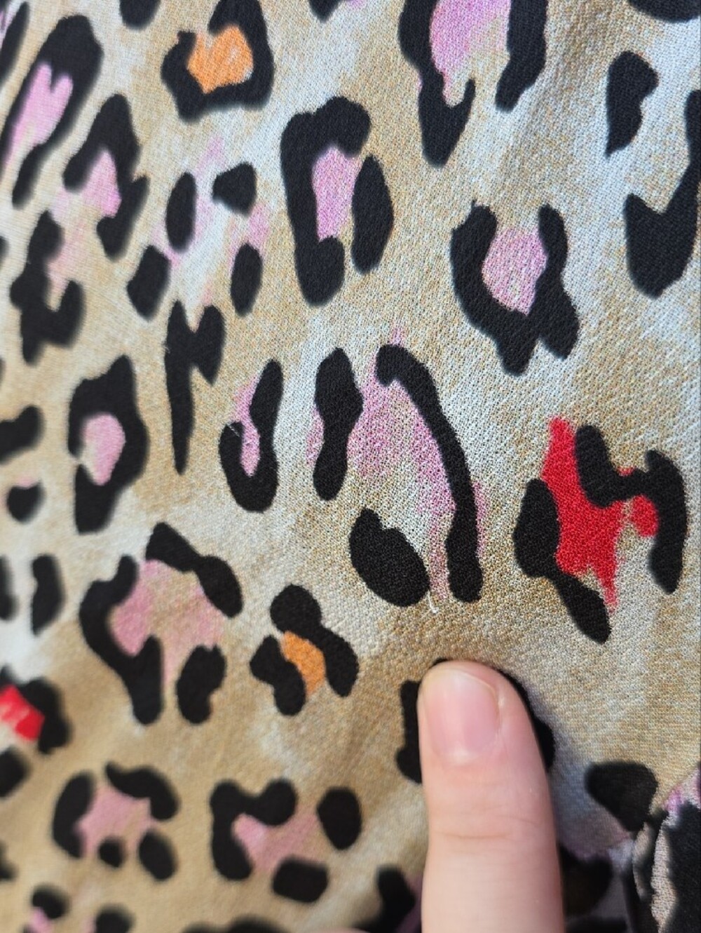 Anthropologie Mixed Leopard-Print Balloon Sleeve Blouse Size M - Picture 7 of 10